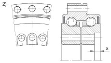 推力角接觸球軸承 ZKLDF100, 雙向，螺釘安裝，兩側(cè)帶密封蓋