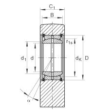 液壓桿端軸承 GF40-DO, 根據(jù) DIN ISO 12 240-4 標(biāo)準(zhǔn)，帶焊接面，需維護(hù)