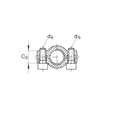 液壓桿端軸承 GIHNRK12-LO, 根據(jù) DIN ISO 12 240-4 標(biāo)準(zhǔn)，帶右旋螺紋夾緊裝置，需維護(hù)