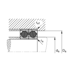 主軸軸承 HCB7016-C-T-P4S, 調(diào)節(jié)，成對或單元安裝，接觸角 α = 15°，陶瓷球，限制公差